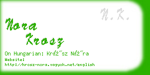 nora krosz business card